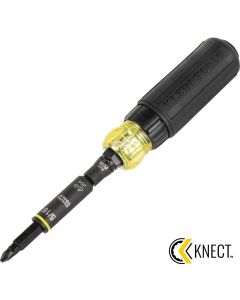 KLE32500HDRT image(2) - Klein Tools KNECT 11-in-1 Ratcheting Impact Rated Screwdriver / Nut Driver