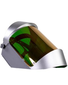OBR2148AFR500 image(0) - OBERON Face Shield with Ratcheting Headgear - Heat Reflective - Window: Green Gold Anti-Fog - With Lower Crown