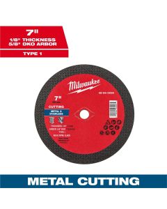 MLW49-94-0039 image(0) - Milwaukee Tool 7" x 1/8" x 5/8" DKO Metal Cut Off Wheel -Type 1