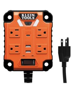 Klein Tools PowerBox 1, Magnetic Mounted Power Strip with Integrated LED Lights