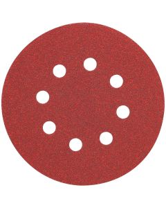 DEWALT 5-Inch 8 Hole 220 Grit Hook And Loop Random Orbit Sandpaper (25-Pack)