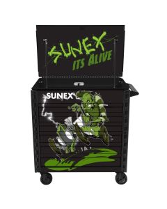 SUN8056FDBKALIVE image(0) - SUNEX Tony Squindo It's Alive Full Drawer Service Cart - Black