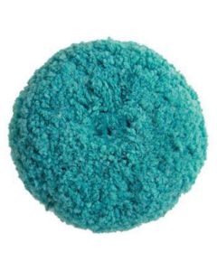 PES890143 image(0) - Presta 890143 Single Sided Light Cutting Pad, 9 in Dia, Hook and Loop Attachment, Blended Wool Pad, Green