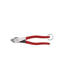 Klein Tools Diagonal Cutting Pliers, High-Leverage, Tie Ring, 8-Inch