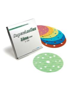 Eagle Abrasives, Inc. KOVAX Super Assilex 193-1578 Sanding Disc, 6 in, 15 Holes, 600 Grit, Super-Tack Attachment, Sky
