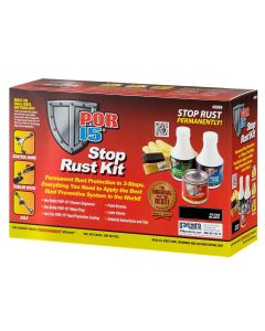 POI40909 image(0) - POR-15 INC 40909 Stop Rust Kit, 4 oz, Black, 6 sq-ft Coverage