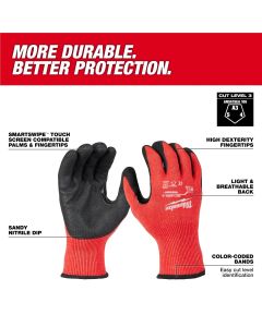 MLW48-73-8633E image(1) - Milwaukee Tool (1) Cut Level 3 Nitrile Dipped Gloves - XL (48-73-8633E)