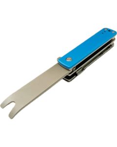 KTI70030EB image(0) - KTI 2 in 1 Folding Multi Tool-Carbide Scraper and Clip Lifter - Electric Blue