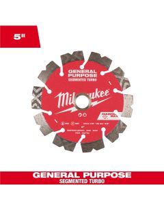 Milwaukee Tool 5 inch DIAMOND MAX Segmented Turbo General PurposeDiamond Blade