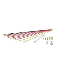 KLESRS56980 image(0) - Klein Tools Deluxe Fish Rod Set, 33-Foot, 19-Piece