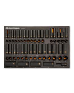 KDTGWMSISKHMM image(4) - GEARWRENCH 68 Piece 3/8” & 1/2” Drive 6 Point Metric Standard & Deep Hi-Viz Impact Socket Set in Foam Storage Tray