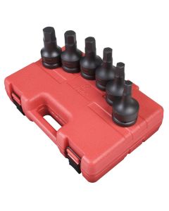 SUN5607 image(1) - SUNEX 6PC 1" DR METRIC IMPACT HEX DRIVER IMPACT SET