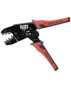 Klein Tools Ratcheting Heat Shrink Terminal Crimper, 10 to 22 AWG Wire