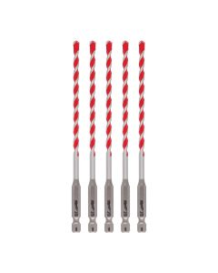 MLW48-20-9157 image(2) - Milwaukee Tool 3/16" x 4" x 6" SHOCKWAVE Impact Duty Carbide Hammer Drill Bits - Bulk 5 PK