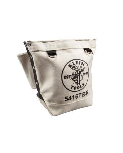 KLE5416TCP image(0) - Klein Tools Tool Bag, Extra Tall Top Closing Bolt Bag, 5 x 12 x 9-Inch