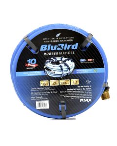 BLBBB1210 image(3) - BluBird Rubber Air Hose Assembly 1/2" x 10'