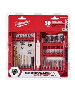 MLW48-32-4013 image(0) - Milwaukee Tool SHOCKWAVE Impact Duty Drill & Drive Set ‐ 50PC