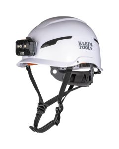 KLE60517 image(0) - Klein Tools Safety Helmet, Premium KARBN&trade; Pattern, Vented, Class C, Headlamp