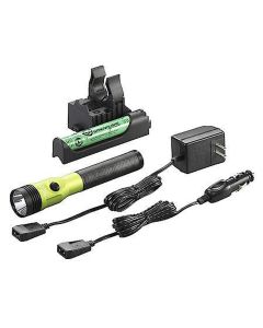 STL75478 image(1) - Streamlight Stinger LED HL - 120V/100V AC/12V DC PiggyBack Smart Charge - Lime Green
