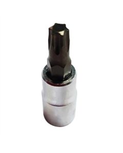 VIMPFS4T30 image(1) - VIM Tools T30 TORX, Gun Metal Gray Bit, Satin Chrome 1/4 Inch Square Drive Bit Holder