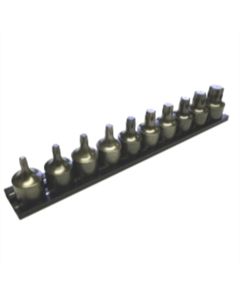 VIMIMPACT-HCT6 image(1) - VIM Tools Impact Half Cut TORX Driver Set 10 Piece Power Or Hand Approved, 3/8 Square Drive