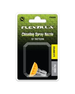 LEGPW4006 image(0) - Flexzilla Quick-Connect Chiseling Spray Nozzle, 1/4", 15&deg;, Yellow, Stainless Steel/Plastic