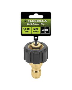 LEGPW3490 image(0) - Flexzilla Quick-Connect Plug, 3/8" Body x M22 Female, Steel