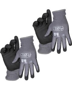 KLE60586 image(0) - Klein Tools Knit Dipped Gloves, Cut Level A2, Touchscreen, X-Large, 2-Pair