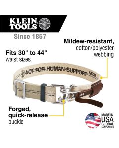 KLE5425M image(1) - Klein Tools Tool Belt with Quick Release Buckle, M
