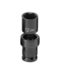 GRE912UMS image(1) - Grey Pneumatic 1/4" Surface Drive x 12mm Standard Universal Socket