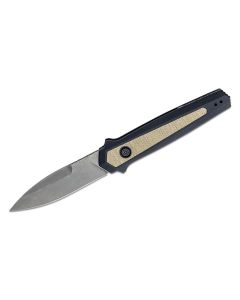KER7950 image(0) - Kershaw Launch 15 Automatic Push-Button Lock Spear Point Blade EDC Folding Knife - Tan and Black - $1000 Min Vendor Direct Auto Knives Only. Cannot Ship to CA, CT, DE, MN. Contact Sales Rep.