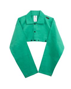 SRK14506 image(0) - Shark Welding Green Sateen Welder's Cape Sleeve - Large