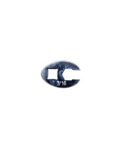 KTI22314 image(0) - K Tool International Wrench 7/16 Inch Flare Nut Crowfoot 6 Point 3/8 Drive