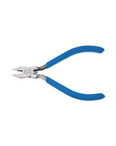 KLED2304C image(0) - Klein Tools Diagonal Cutting Pliers, Electronics Nickel Ribbon Wire Cutter, 4-Inch