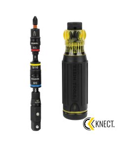 KLE32517HD image(0) - Klein Tools KNECT 17-in-1 Impact-Rated Hybrid Screwdriver / Nut Driver