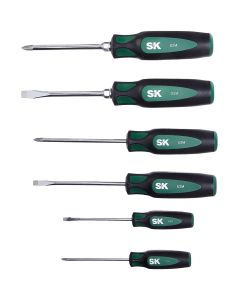 S K Hand Tools 6 Pc. Cushion Grip Screwdriver Set