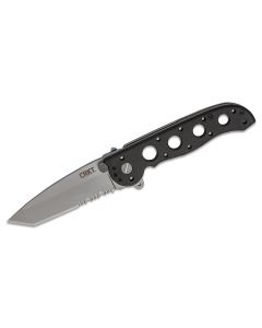 CRKM16-12Z image(0) - CRKT (Columbia River Knife) M16-12Z AUS 8 Bead Blast Triple Point Serrationswith Blade Folding Knife with Liner Lock Glass-Reinforced Nylon Handle - Black/Silver