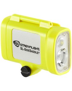 STL61630 image(0) - Streamlight SL-SideSaddle - Includes Hard Hat Mount Kit (Baseplate, Slot Strap, Universal Y-Strap) and (3) AAA Alkaline Batteries - Box - Yellow
