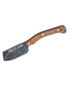 CRK2014 image(0) - CRKT (Columbia River Knife) Razel Nax 1075 Carbon Steel Stonewash Plain Blade Fixed Blade Knife with Sheath Micarta Handle - Brown