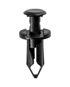 AVC17222 image(0) - AUVECO 17222 Push-Type with Closed End Retainer, 15 mm Dia Head x 20 mm L Stem x 8 mm Hole, Nylon, Black