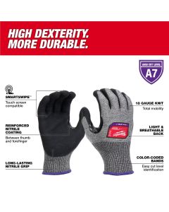 MLW48-73-7012 image(1) - Milwaukee Tool Cut Level 7 High-Dexterity Nitrile Dipped Gloves - Large