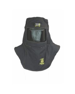OBRTCG40-CHVSL image(2) - OBERON Hood with Hard Cap - Arc Flash - 40 Cal TCG - With Fresh Air Arc Flash Hood Ventilation System & Light - Color: Black - Window: True Color Grey (TCG)
