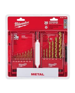 MLW48-89-1105 image(0) - Milwaukee Tool THUNDERBOLT Titanium Drill Bit Set ‐ 20PC