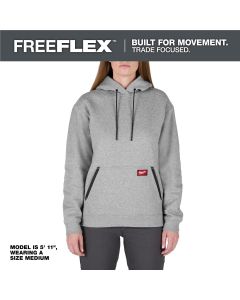 MLWF251G-2X image(0) - Milwaukee Tool Women's FREEFLEX Pullover Hoodie- Gray - 2X