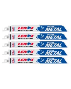 LEX201809118R image(0) - Lenox Tools METALWOLF WAVE EDGE Reciprocating Saw Blades 18 TPI 229 x 25 x 0.9 mm 5/PK