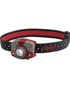 COS20618 image(1) - COAST Products FL75R 1000 Lumen Rechargable 168M Pure Beam Focusing Headlamp in Box - Red