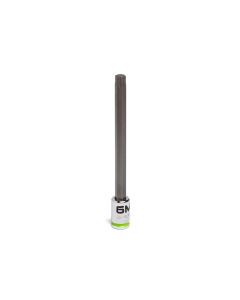 GETHAM6L image(0) - Grip Edge Tools 6mm 1/4" Dr Long RPT Hex bit socket