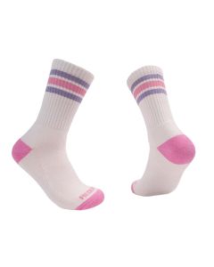 Redback Boots USA Everyday Womens Crew White Stripe Lilac Pink