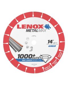 LEX1972929 image(1) - Lenox Tools LENOX MEtal Max  DIAM CUTOFF WHEEL CH 14" X 1"