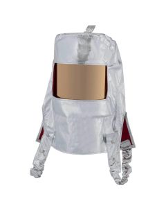 OBRHR-AR-5AF-R image(0) - Oberon Hood with Hard Cap - Heat Reflective - Aluminized Rayon - Window: Clear Gold